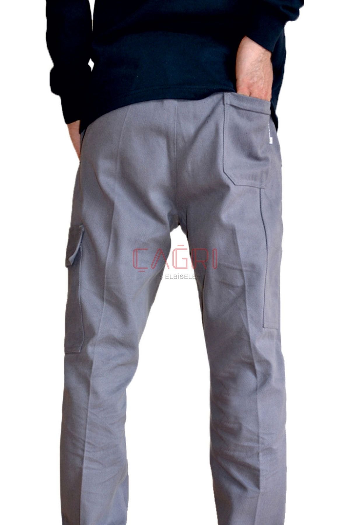 7/7 Gabardin Gri Renk Pantolon