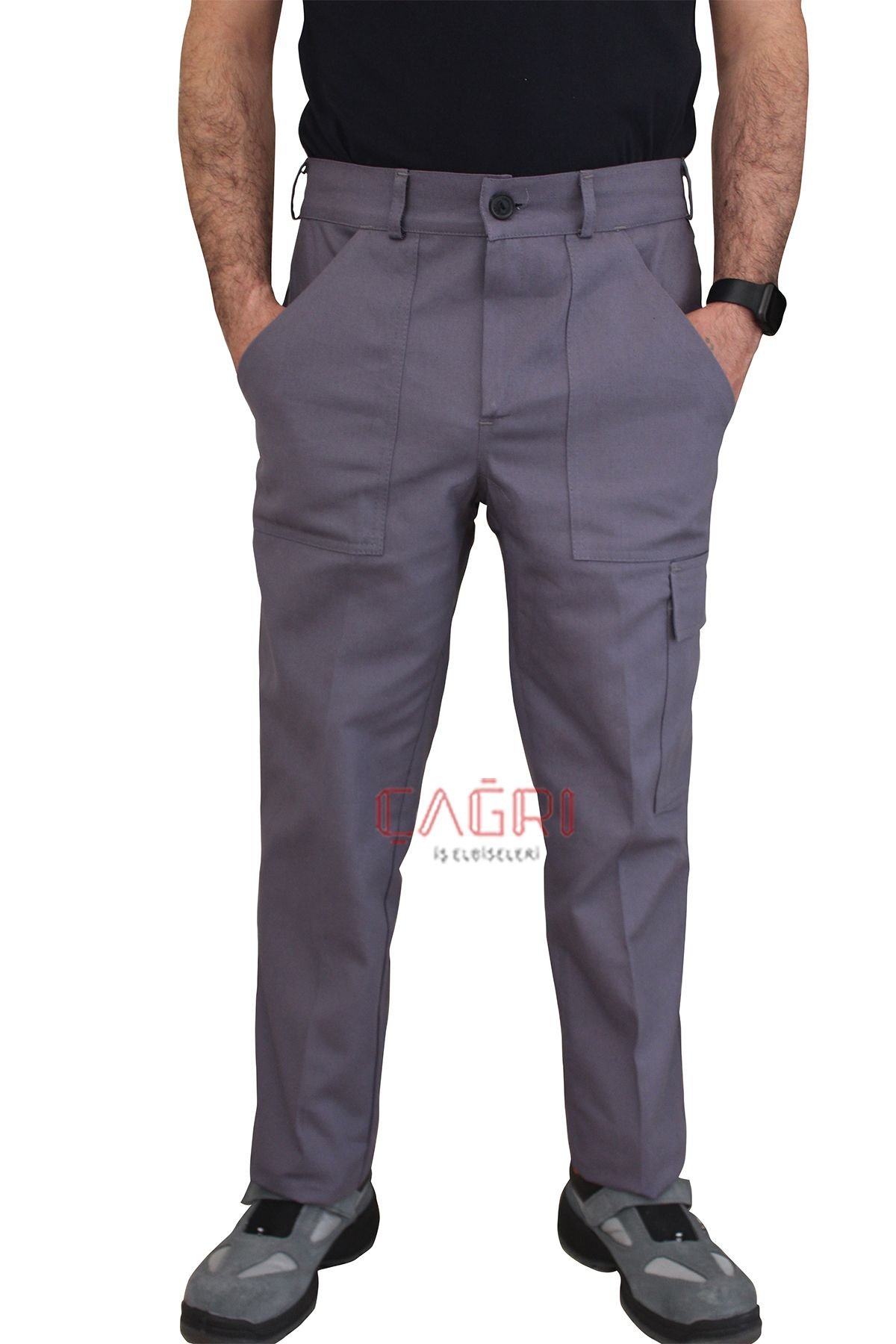 Yazlık  İş Pantolonu Gri Renk 16/12 Gabardin 